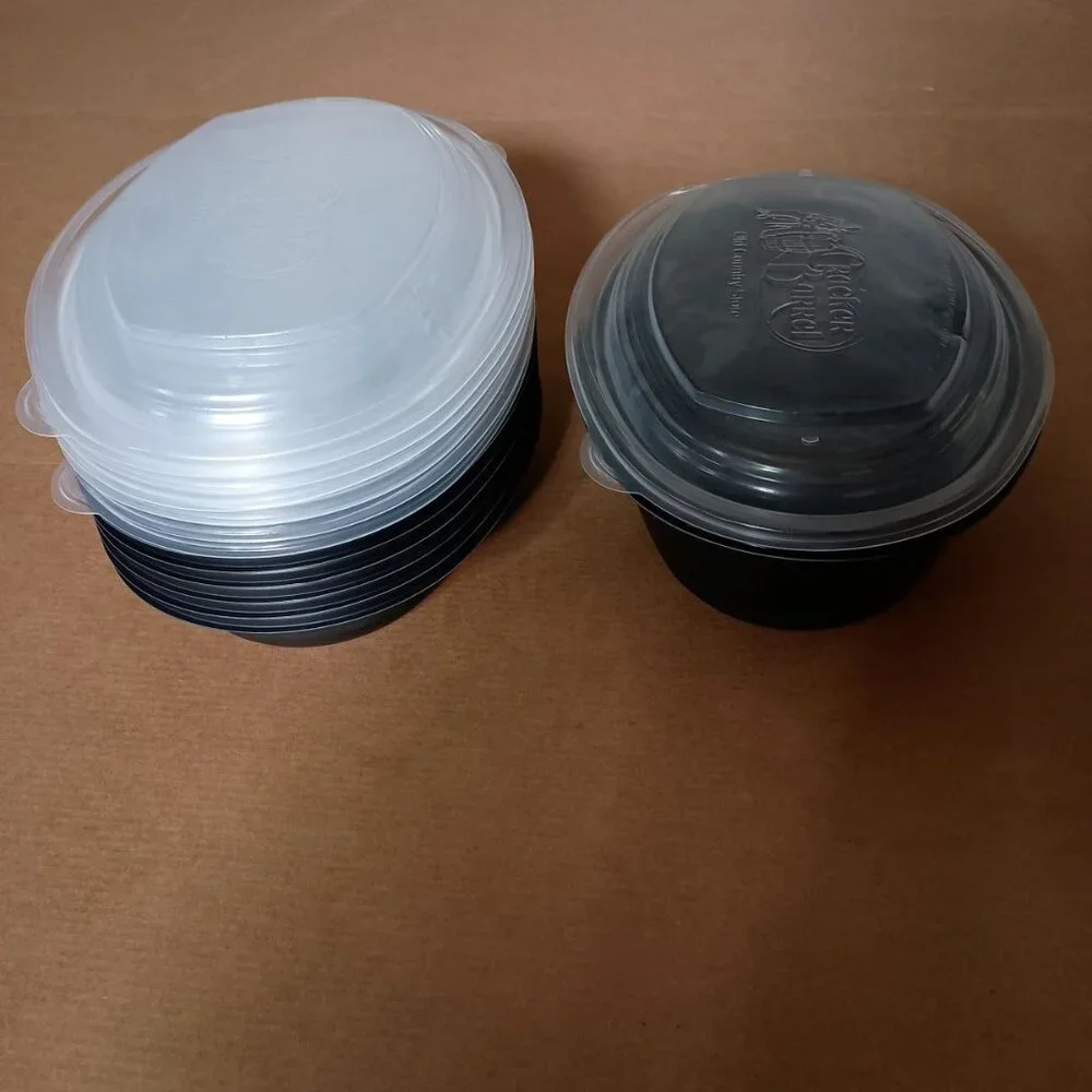 oval Cracker Barrel meal prep food storage containers 7 trays with lids
